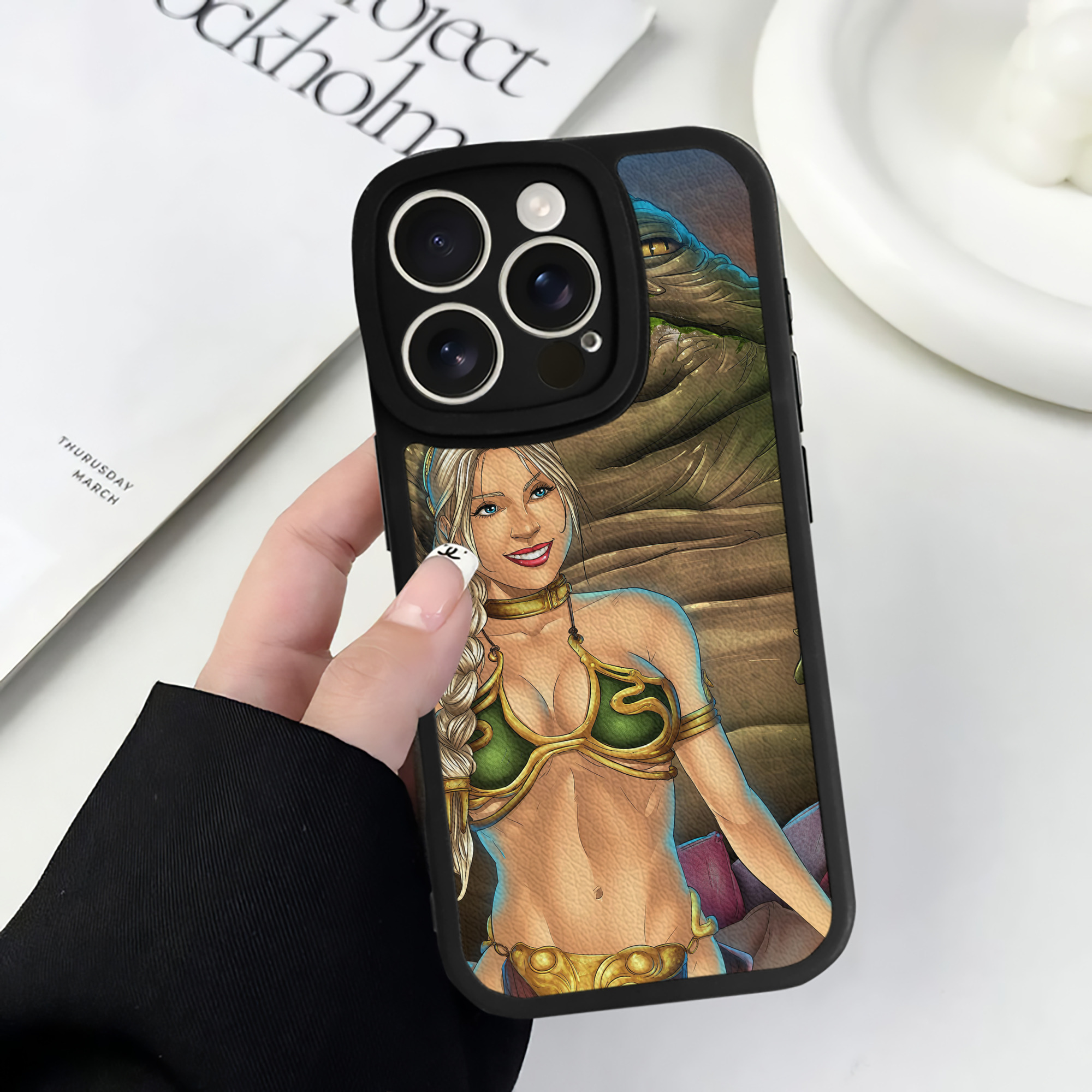 （画像用） スター・ウォーズ Star Wars 【iPhone 16シリーズ対応】シリコンスマホケース（レザー調） 材質：シリコン